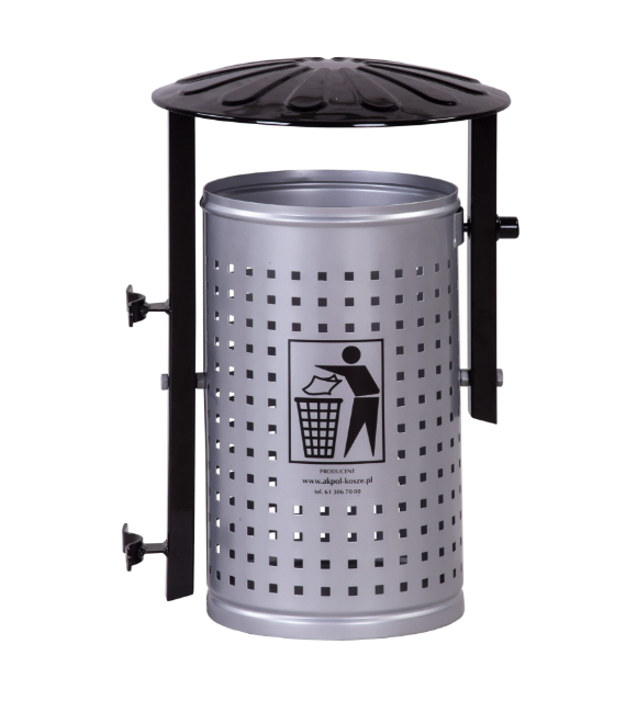 Cos stradal pentru gunoi  Metal  35 L